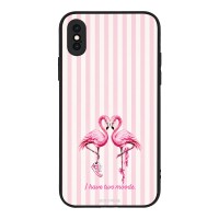 Θήκη Sonique Stripe Stories Series για Apple iPhone X / iPhone XS Φλαμίνγκο