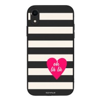 Θήκη Sonique Stripe Stories Series για Apple iPhone XR Oh La La – Μαύρο