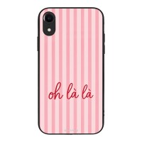 Θήκη Sonique Stripe Stories Series για Apple iPhone XR Oh La La – Ροζ