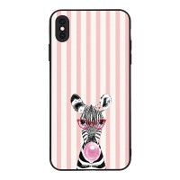 Θήκη Sonique Stripe Stories Series για Apple iPhone XS MAX Ζέβρα – Τσιχλόφουσκα