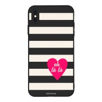 Θήκη Sonique Stripe Stories Series για Apple iPhone XS MAX Oh La La – Μαύρο