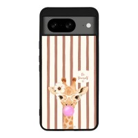 Θήκη Sonique Stripe Stories Series για Google Pixel 8 5G Καφέ - Καμηλοπάρδαλη με Τσιχλόφουσκα