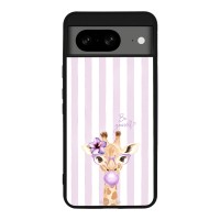 Θήκη Sonique Stripe Stories Series για Google Pixel 8 5G Λιλά- Καμηλοπάρδαλη με Τσιχλόφουσκα