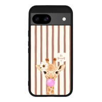 Θήκη Sonique Stripe Stories Series για Google Pixel 8a 5G Καφέ - Καμηλοπάρδαλη με Τσιχλόφουσκα