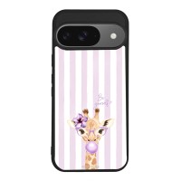 Θήκη Sonique Stripe Stories Series για Google Pixel 9 5G Λιλά- Καμηλοπάρδαλη με Τσιχλόφουσκα