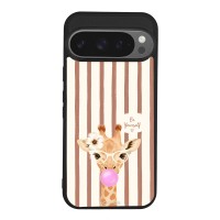 Θήκη Sonique Stripe Stories Series για Google Pixel 9 Pro 5G Καφέ - Καμηλοπάρδαλη με Τσιχλόφουσκα