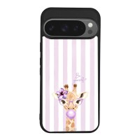 Θήκη Sonique Stripe Stories Series για Google Pixel 9 Pro 5G Λιλά- Καμηλοπάρδαλη με Τσιχλόφουσκα