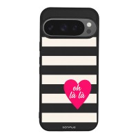 Θήκη Sonique Stripe Stories Series για Google Pixel 9 Pro 5G Oh La La – Μαύρο