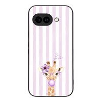 Θήκη Sonique Stripe Stories Series για Google Pixel 9a 5G Λιλά- Καμηλοπάρδαλη με Τσιχλόφουσκα