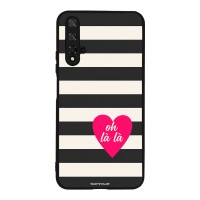 Θήκη Sonique Stripe Stories Series για Honor 20 / Nova 5T Oh La La – Μαύρο