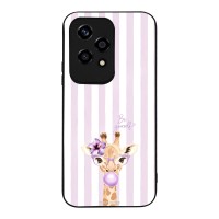 Θήκη Sonique Stripe Stories Series για Honor 200 Lite 5G Λιλά- Καμηλοπάρδαλη με Τσιχλόφουσκα