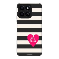 Θήκη Sonique Stripe Stories Series για Honor 200 Smart 5G Oh La La – Μαύρο