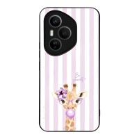 Θήκη Sonique Stripe Stories Series για Honor 400 Pro 5G Λιλά- Καμηλοπάρδαλη με Τσιχλόφουσκα