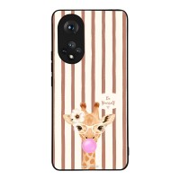 Θήκη Sonique Stripe Stories Series για Honor 50 5G / Nova 9 Καφέ - Καμηλοπάρδαλη με Τσιχλόφουσκα