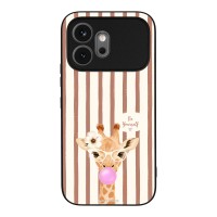 Θήκη Sonique Stripe Stories Series για Honor 600 5G Καφέ - Καμηλοπάρδαλη με Τσιχλόφουσκα
