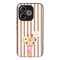 Θήκη Sonique Stripe Stories Series για Honor 600 Lite 5G Καφέ - Καμηλοπάρδαλη με Τσιχλόφουσκα