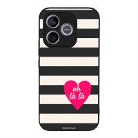 Θήκη Sonique Stripe Stories Series για Honor 600 Lite 5G Oh La La – Μαύρο