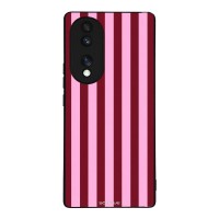 Θήκη Sonique Stripe Stories Series για Honor 70 5G Ρίγες Ροζ – Κόκκινο