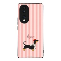 Θήκη Sonique Stripe Stories Series για Honor 70 5G Bonjour Puppy