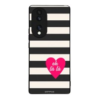 Θήκη Sonique Stripe Stories Series για Honor 70 5G Oh La La – Μαύρο