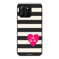 Θήκη Sonique Stripe Stories Series για Honor 70 Lite 5G Oh La La – Μαύρο