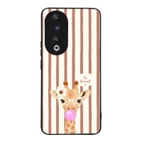 Θήκη Sonique Stripe Stories Series για Honor 90 5G Καφέ - Καμηλοπάρδαλη με Τσιχλόφουσκα