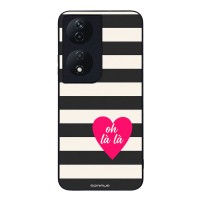 Θήκη Sonique Stripe Stories Series για Honor 90 Smart 5G / Honor X7b Oh La La – Μαύρο