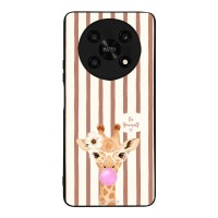 Θήκη Sonique Stripe Stories Series για Honor Magic4 Lite 5G Καφέ - Καμηλοπάρδαλη με Τσιχλόφουσκα