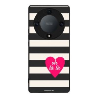Θήκη Sonique Stripe Stories Series για Honor Magic5 Lite 5G Oh La La – Μαύρο