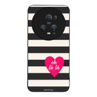 Θήκη Sonique Stripe Stories Series για Honor Magic5 Pro 5G Oh La La – Μαύρο