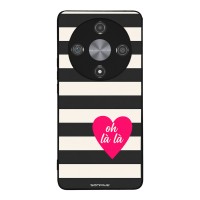 Θήκη Sonique Stripe Stories Series για Honor Magic6 Lite 5G Oh La La – Μαύρο