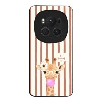 Θήκη Sonique Stripe Stories Series για Honor Magic6 Pro 5G Καφέ - Καμηλοπάρδαλη με Τσιχλόφουσκα