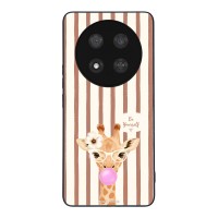Θήκη Sonique Stripe Stories Series για Honor Magic7 Lite 5G Καφέ - Καμηλοπάρδαλη με Τσιχλόφουσκα