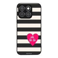 Θήκη Sonique Stripe Stories Series για Honor X8b Oh La La – Μαύρο