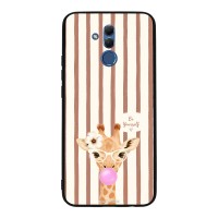 Θήκη Sonique Stripe Stories Series για Huawei Mate 20 Lite Καφέ - Καμηλοπάρδαλη με Τσιχλόφουσκα