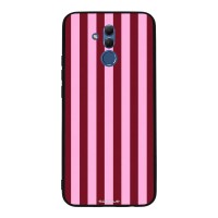 Θήκη Sonique Stripe Stories Series για Huawei Mate 20 Lite Ρίγες Ροζ – Κόκκινο