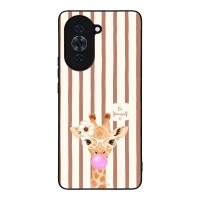 Θήκη Sonique Stripe Stories Series για Huawei Nova 10 Pro Καφέ - Καμηλοπάρδαλη με Τσιχλόφουσκα