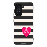 Θήκη Sonique Stripe Stories Series για Huawei Nova 10 Pro Oh La La – Μαύρο
