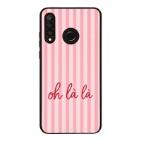 Θήκη Sonique Stripe Stories Series για Huawei P30 Lite Oh La La – Ροζ