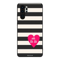 Θήκη Sonique Stripe Stories Series για Huawei P30 Pro Oh La La – Μαύρο