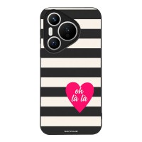 Θήκη Sonique Stripe Stories Series για Huawei Pura 70 Oh La La – Μαύρο