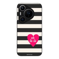 Θήκη Sonique Stripe Stories Series για Huawei Pura 70 Pro Oh La La – Μαύρο