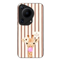 Θήκη Sonique Stripe Stories Series για Huawei Pura 70 Ultra Καφέ - Καμηλοπάρδαλη με Τσιχλόφουσκα