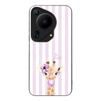 Θήκη Sonique Stripe Stories Series για Huawei Pura 70 Ultra Λιλά- Καμηλοπάρδαλη με Τσιχλόφουσκα