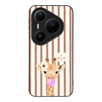 Θήκη Sonique Stripe Stories Series για Huawei Pura 80 Pro 5G Καφέ - Καμηλοπάρδαλη με Τσιχλόφουσκα