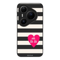 Θήκη Sonique Stripe Stories Series για Huawei Pura 80 Pro 5G Oh La La – Μαύρο