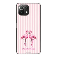 Θήκη Sonique Stripe Stories Series  για Xiaomi Mi 11 Lite 4G / Mi 11 Lite 5G Φλαμίνγκο