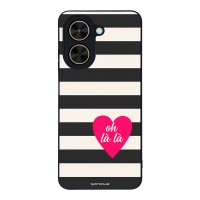 Θήκη Sonique Stripe Stories Series  για Xiaomi Poco C71 4G Oh La La – Μαύρο