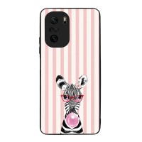 Θήκη Sonique Stripe Stories Series  για Xiaomi Poco F3 / Mi 11i Ζέβρα – Τσιχλόφουσκα