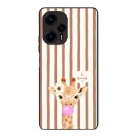 Θήκη Sonique Stripe Stories Series  για Xiaomi Poco F5 5G Καφέ - Καμηλοπάρδαλη με Τσιχλόφουσκα